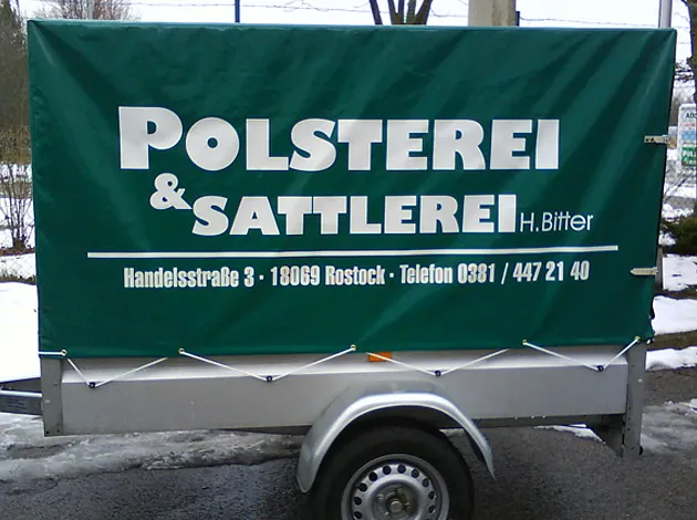 Anhänger-Plane der Sattlerei Bitter 